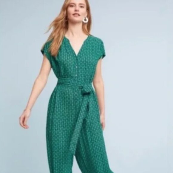 Maeve Pants - Anthropologie x Maeve Geoscope Jumpsuit